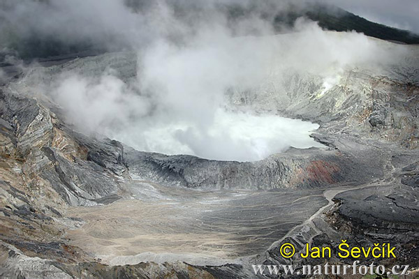 Krater of volcano Poas
