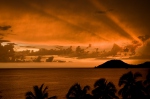 sunset over the Caribbean Sea