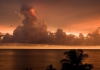 sunset over the Caribbean Sea